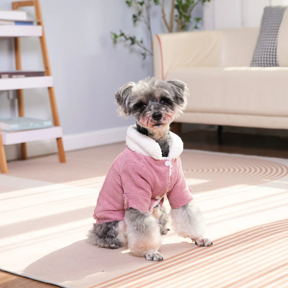 Warm Fleece Dog Jacket Cozy Pet Coat