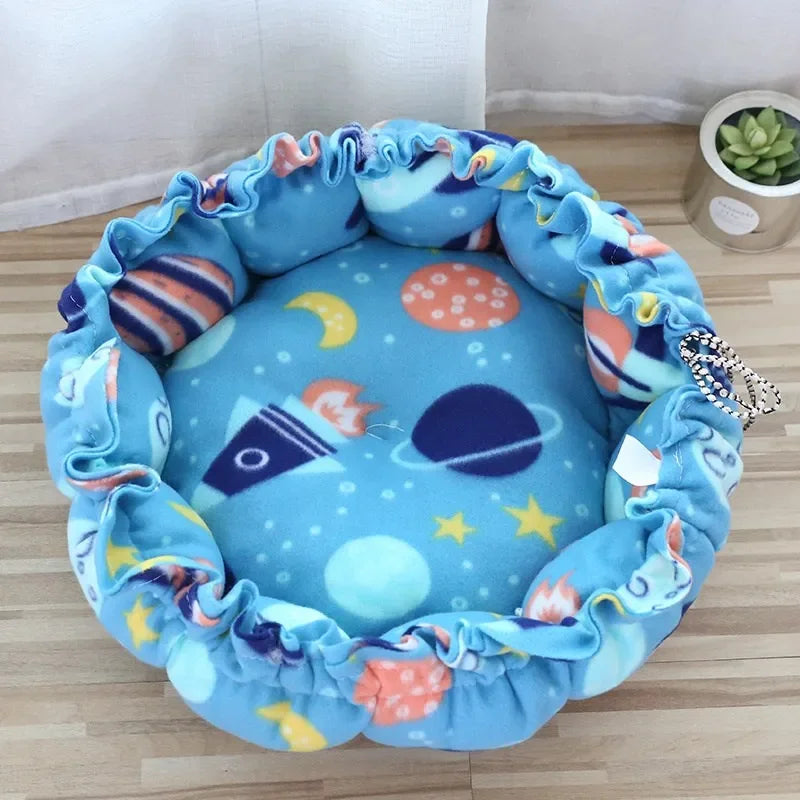 Adjustable Pet Bed Warm Fleece Cat Dog Nest