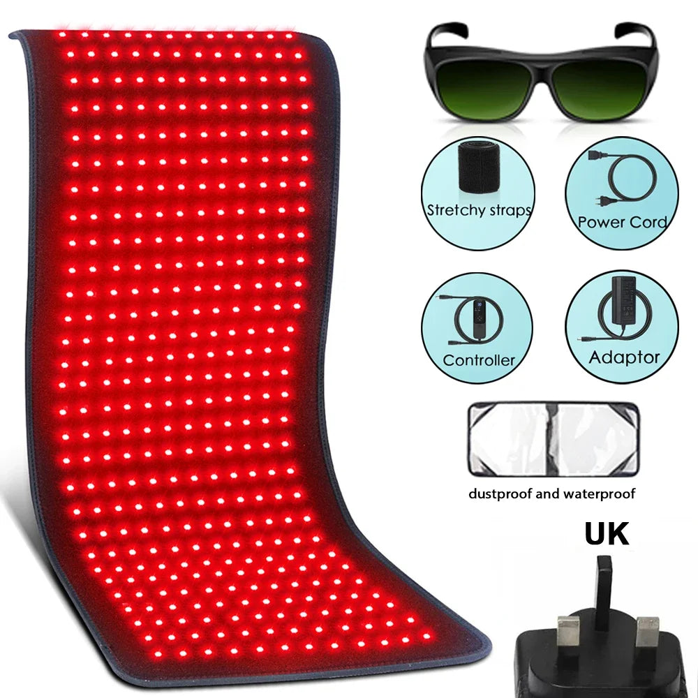 Red Light Therapy Heating Pad Back Waist Shoulder Pain Relief Infrared Cushion 850nm