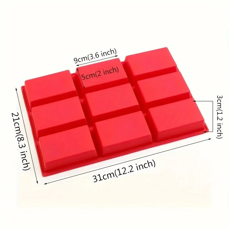 Silicone Mini Loaf Pan with 9 Cavities