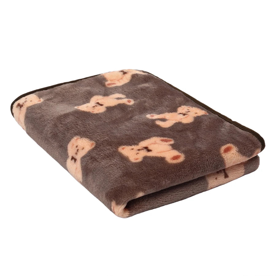 Soft Flannel Pet Blanket Paw Print for Dogs and Cats