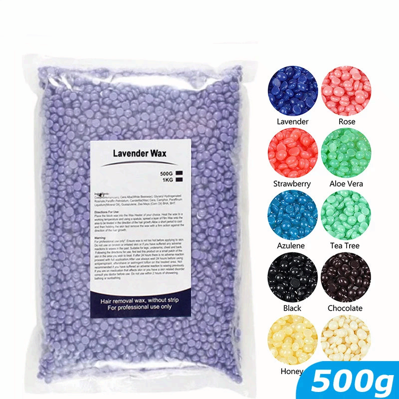 Hard Wax Beans – 500g Hair Removal Wax for Face, Legs & Body, No Strip Needed