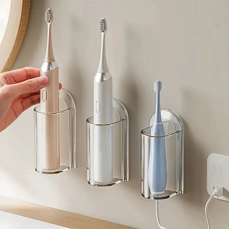Wall Mounted Toothbrush Holder Electric Toothbrush Storage Bathroom Organizer