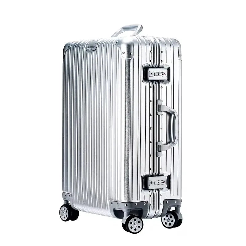 Aluminum Magnesium Alloy Spinner Luggage Travel Suitcase Set