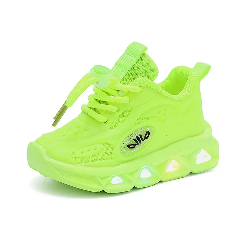 Kids Light Up Chunky Sneakers Soft Sole Baby Shoes for Boys and Girls