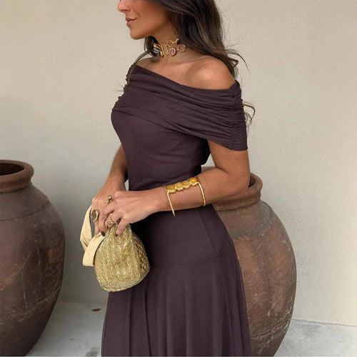 Strapless Mesh Maxi Dress for Women Slim Fit Party Dress