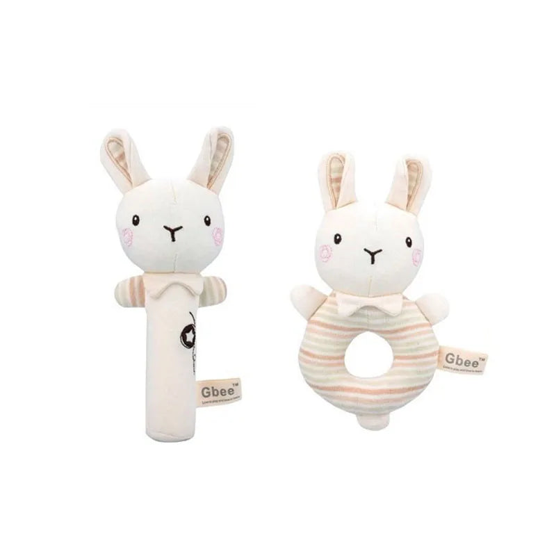 Organic Cotton Baby Hand Rattle Soothing Toy