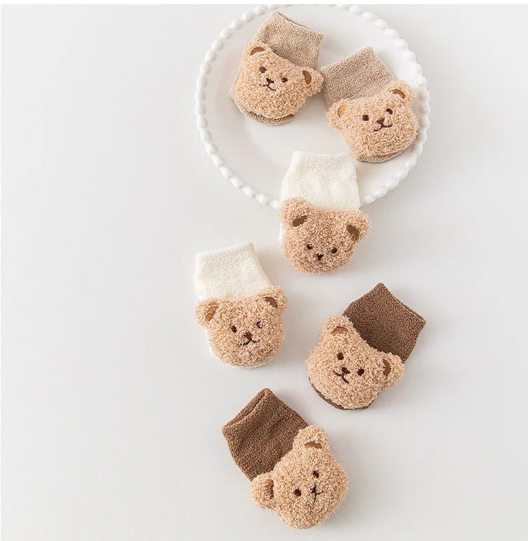 Baby Hat and Socks Set Cute Animal Knit Beanie