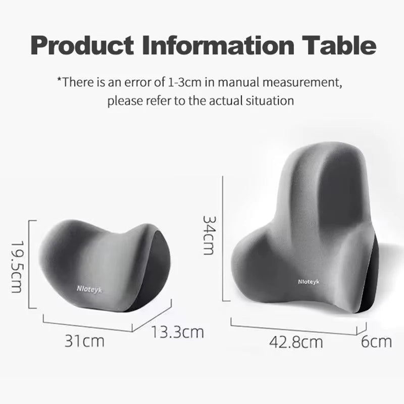 Memory Foam Car Neck Pillow Lumbar Support Headrest Cushion for Driving Comfort