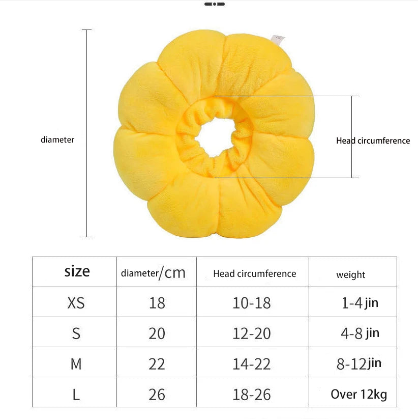 Sunflower Pet Recovery Collar Soft Anti Lick Cat Collar