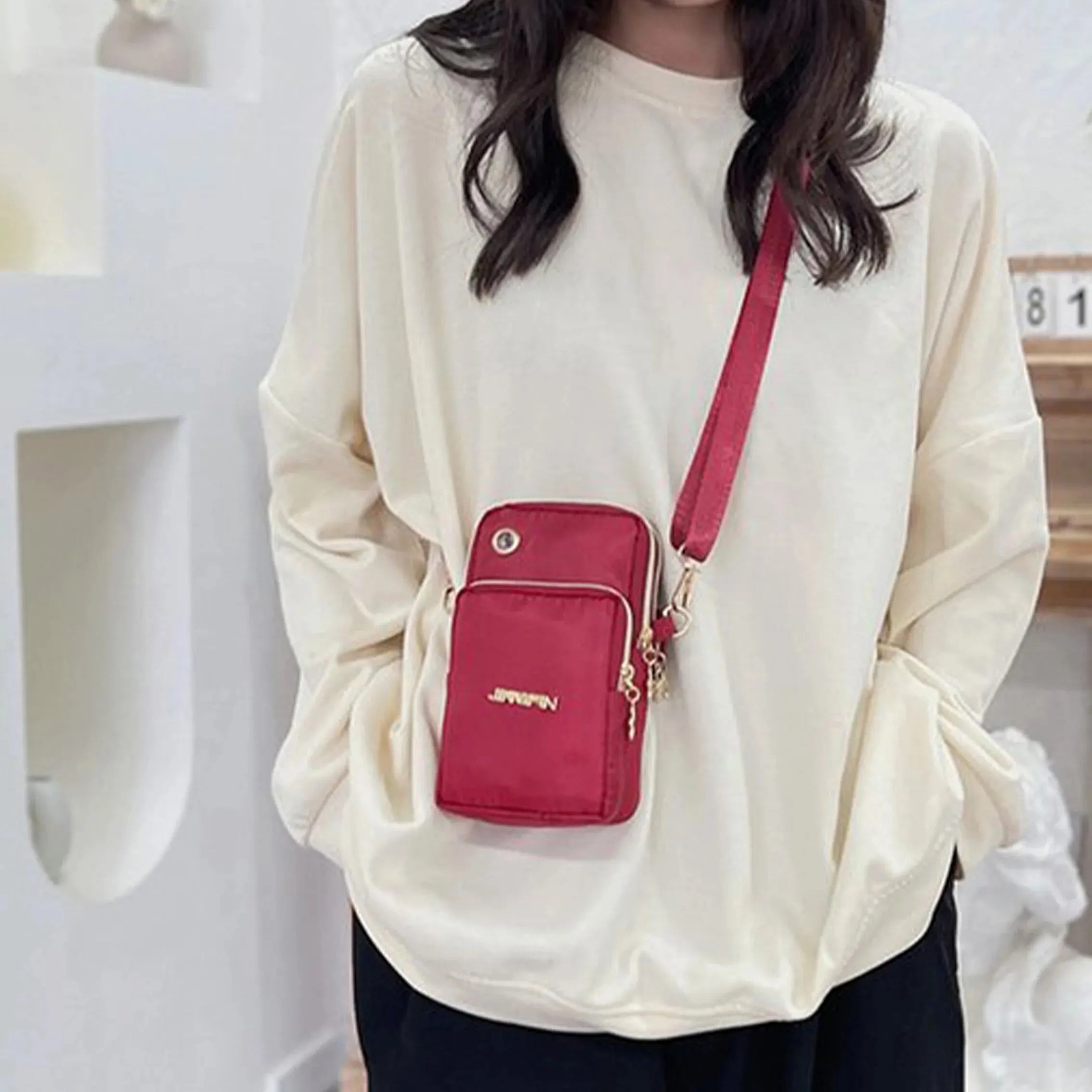 Women Crossbody Phone Bag Mini Shoulder Bag Travel Anti-Theft Small Messenger Bag Multi Pocket Mobile Pouch