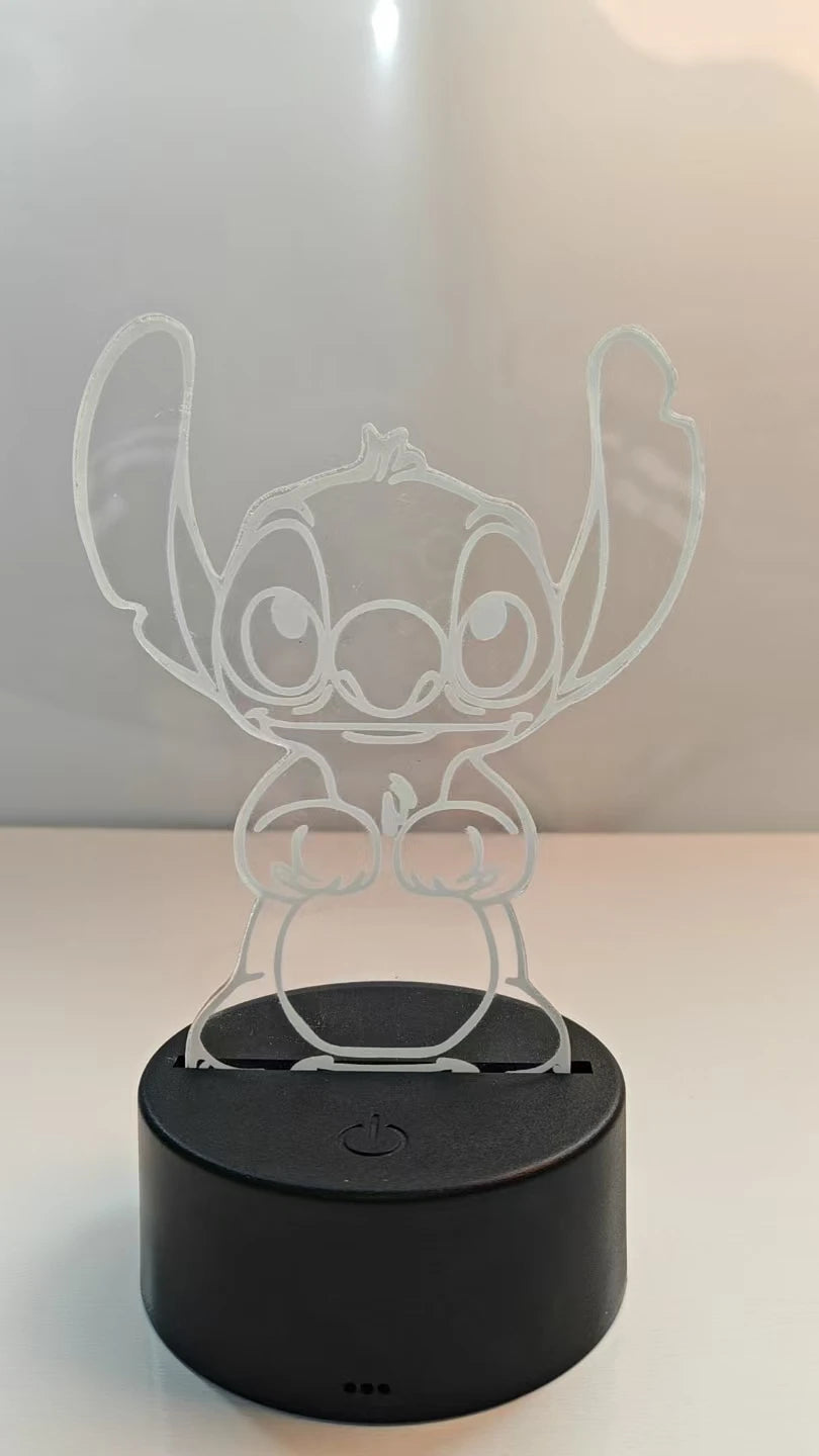 Stitch 3D Illusion USB Night Light Smart Touch Room Decor Lamp Kids Gift