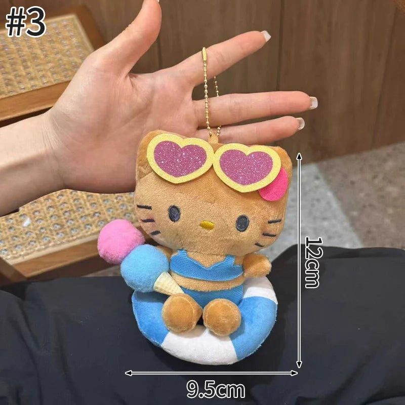 Cute Cat Plush Keychain Bag Charm for Girls