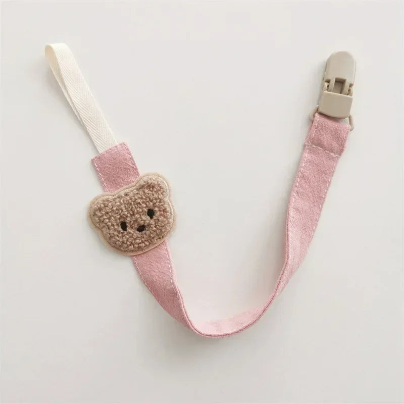 Bear Baby Pacifier Clip Chain Anti Drop Teether Strap