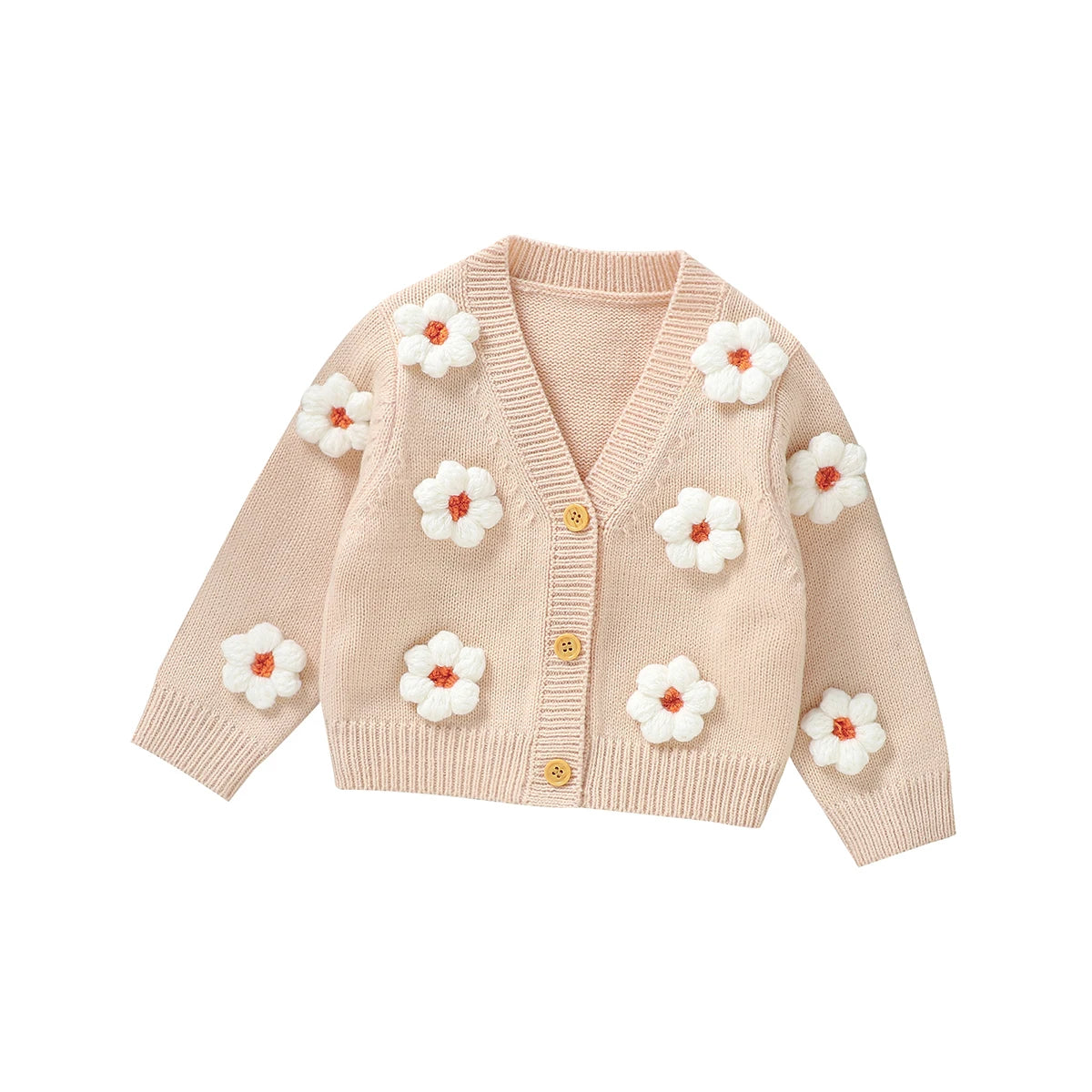 Baby Girl Knit Cardigan Long Sleeve Sweater Coat