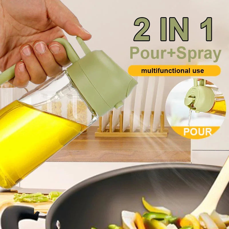 Pour and Spray Oil Dispenser Bottle