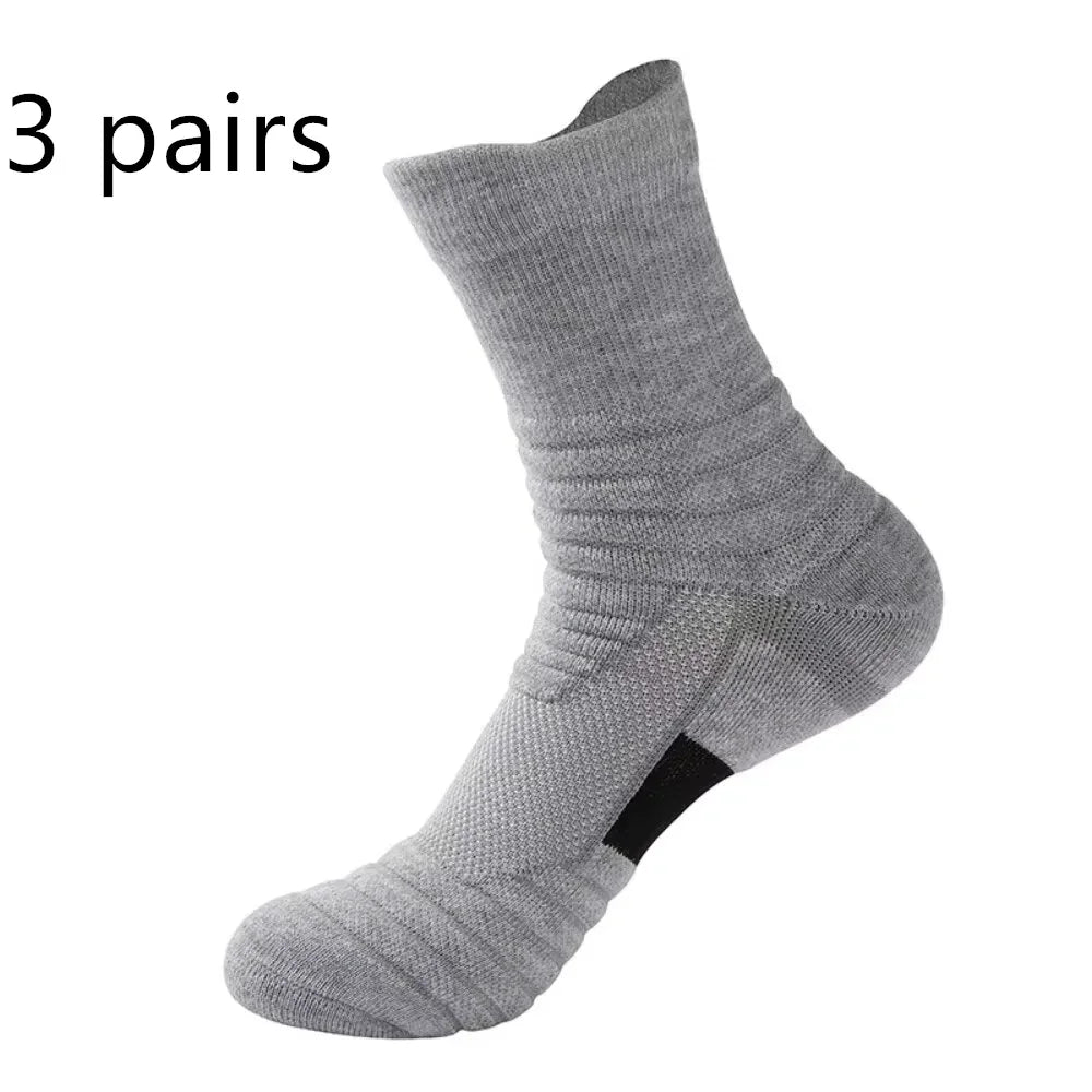 Compression Cycling Socks Breathable Moisture Wicking Sports Socks Men Women 3 Pairs