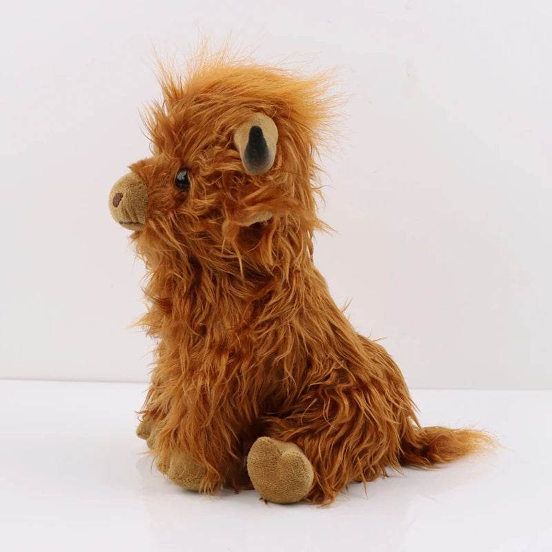 Highland Cow Plush Toy Fluffy Stuffed Animal Doll