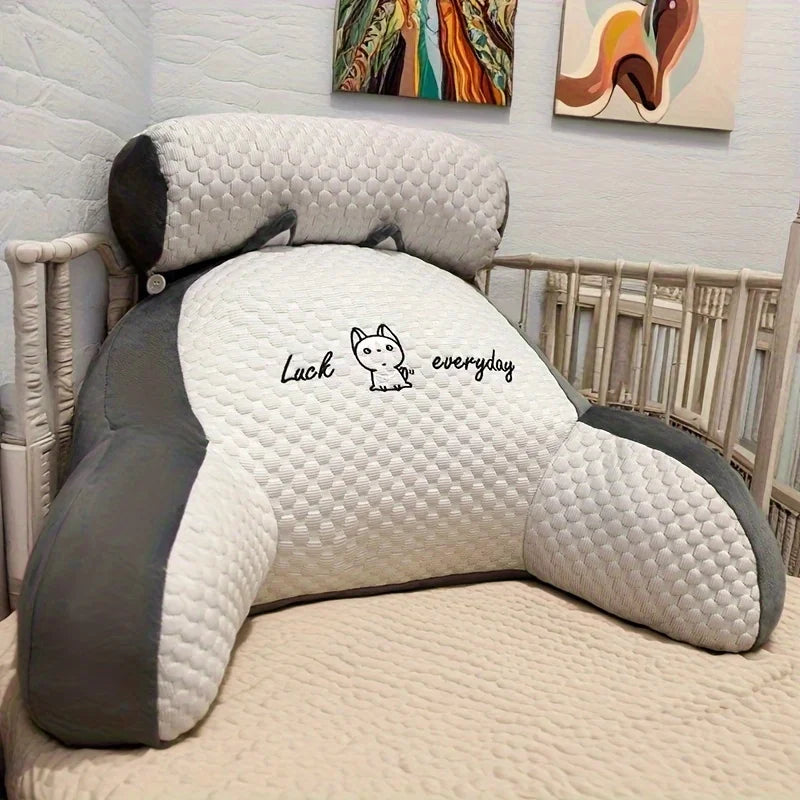 Adjustable Reading Pillow Ergonomic Back Support Cushion for Bed Sofa Floor