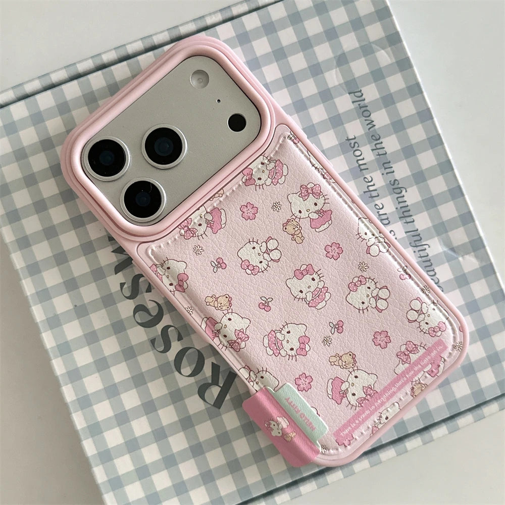 Pink Hello Kitty Flower Shockproof Silicone iPhone Case