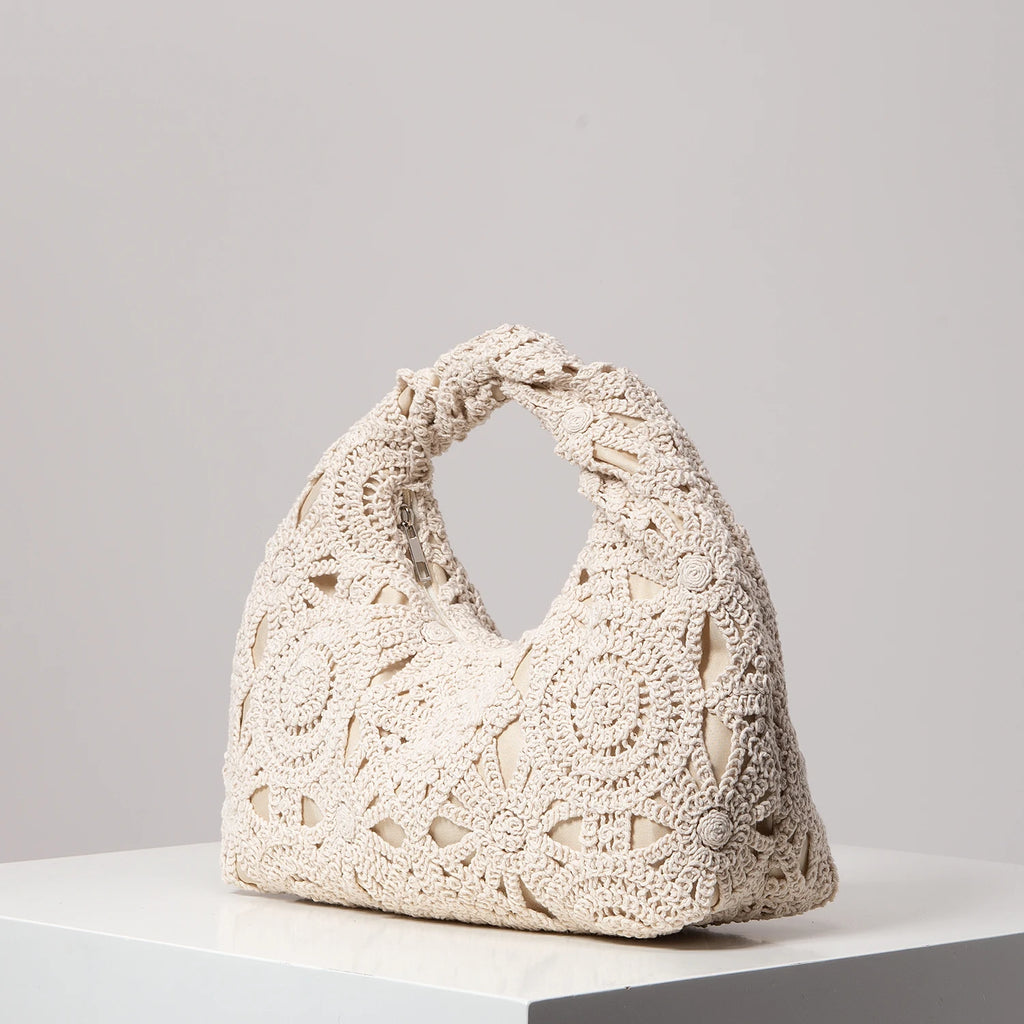 Boho Woven Beach Bag Crochet Handbag for Women