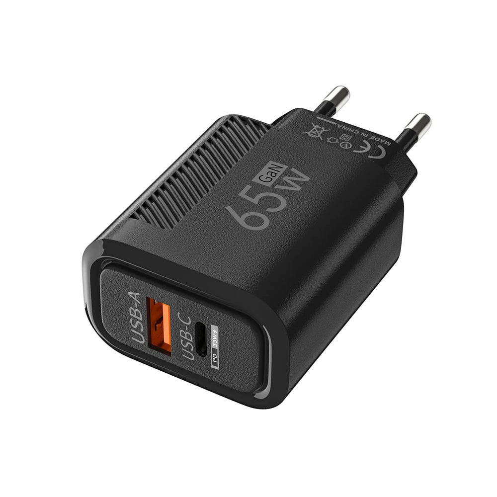 65W USB GaN Fast Charging Adapter QC3.0 USB Type C Wall Charger