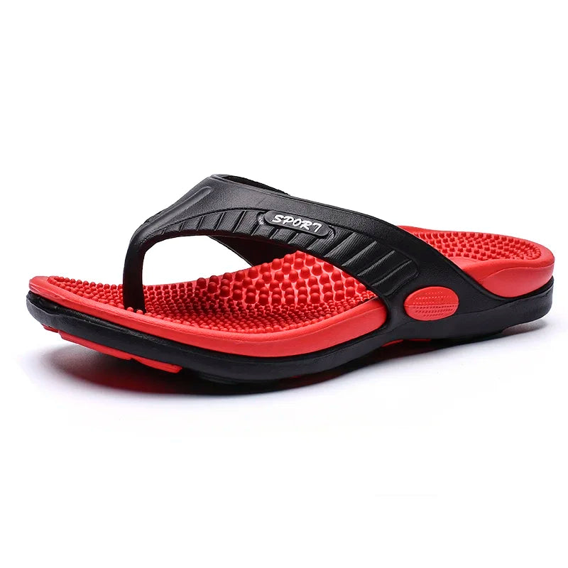 Massage Flip Flops Men Acupressure Sole Anti-Slip Comfortable Beach Sandals