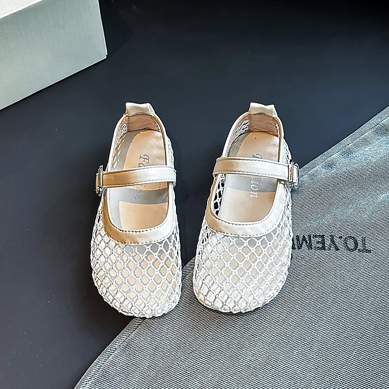 Kids Breathable Princess Flats Soft Summer Shoes