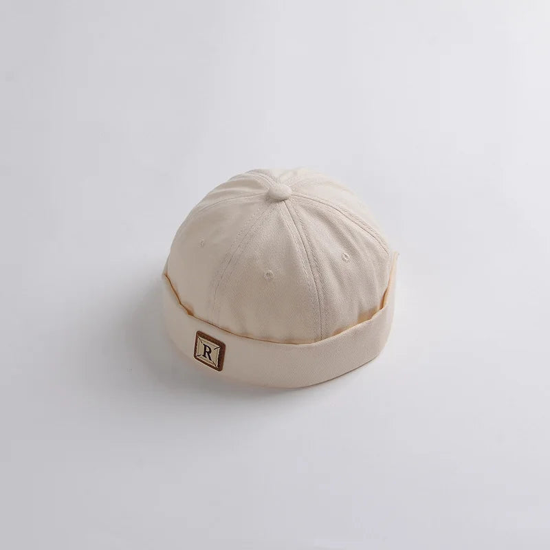 Washed Denim Baby Brimless Hat Adjustable Kids Docker Cap