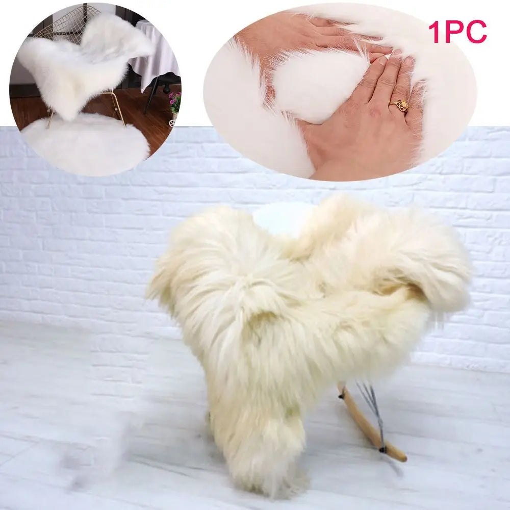 Artificial Sheepskin Rug Long Hair Fluffy Soft Faux Wool Shaggy Floor Mat Home Decor