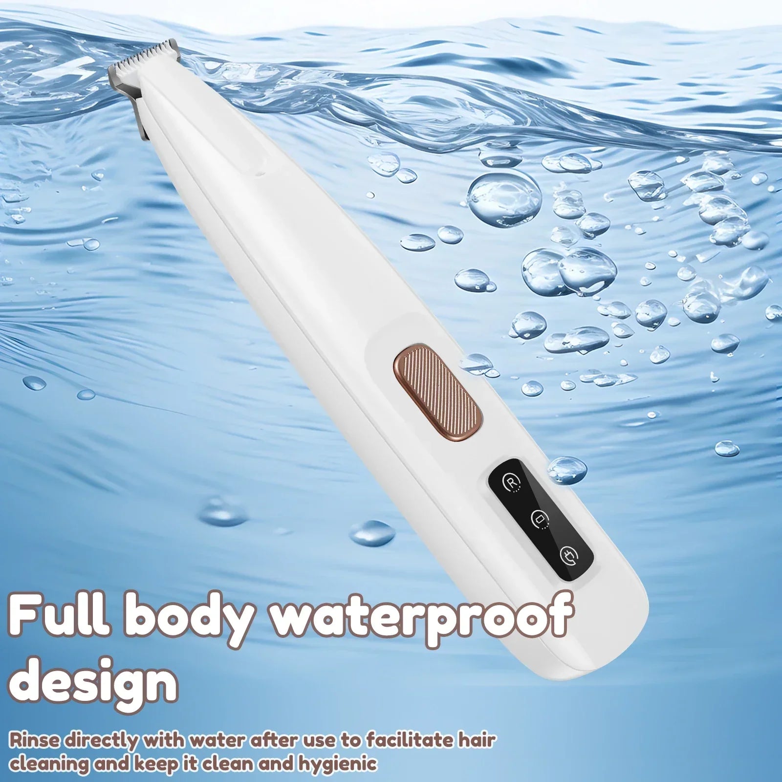 Waterproof Dog Paw Trimmer with LED Light Pet Grooming Clippers