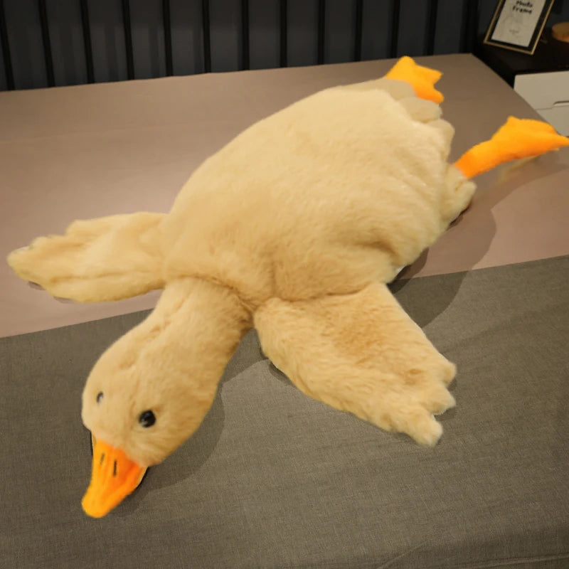 Giant Brown Duck Goose Plush Toy Sleeping Pillow Soft Stuffed Doll Gift