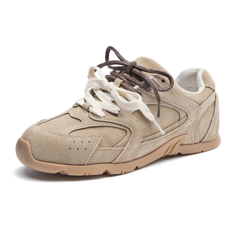 Women Genuine Leather Sneakers Non Slip Training Running Shoes 2026