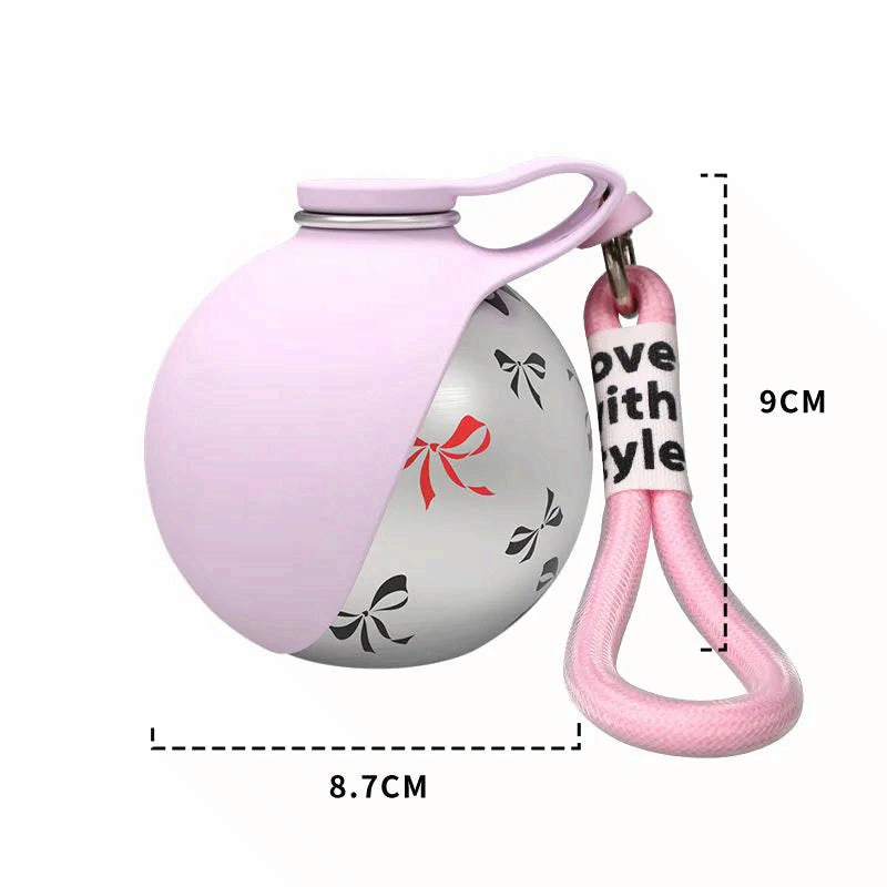 Portable Dog Water Bottle 300ml Folding Drinking Dispenser with Hook