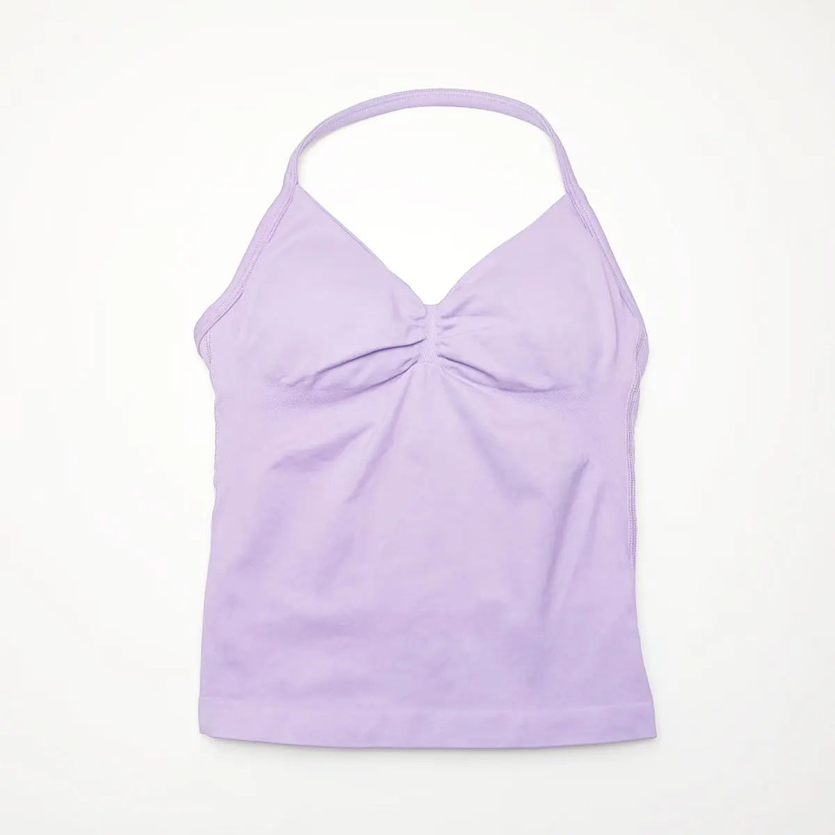 Longline Strappy Yoga Top Women Built In Bra Gym Fitness Halter Vest