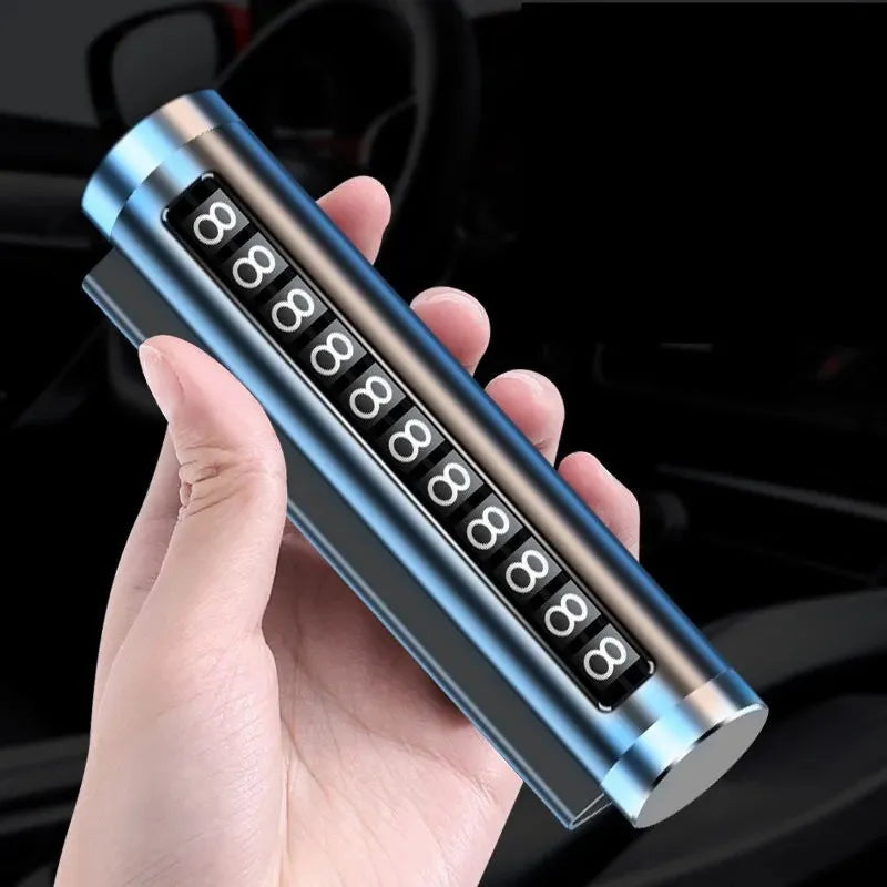 Car Temporary Parking Number Plate – Hide & Show Phone Number Privacy Dashboard Card