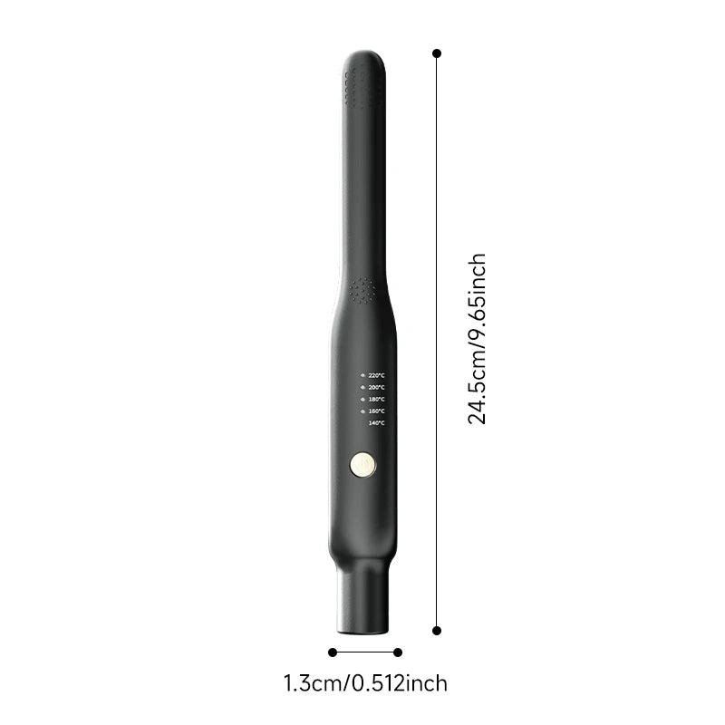 2-in-1 Mini Hair Straightener Curler Ceramic Fast Heating 140-220C Portable Travel Flat Iron