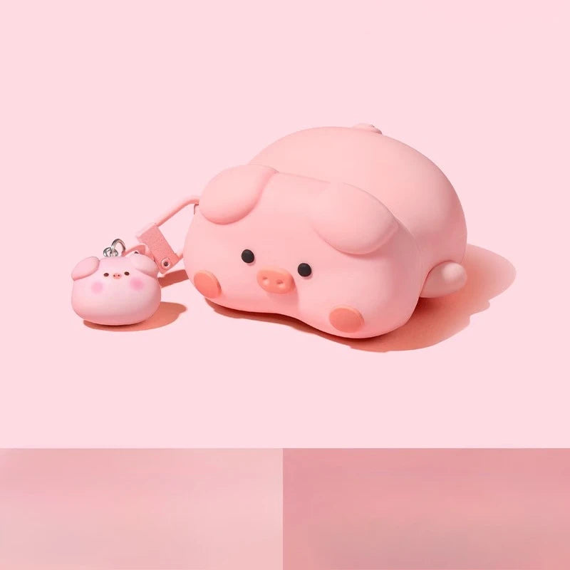 Cute 3D Pig AirPods Case Soft Protective Cover