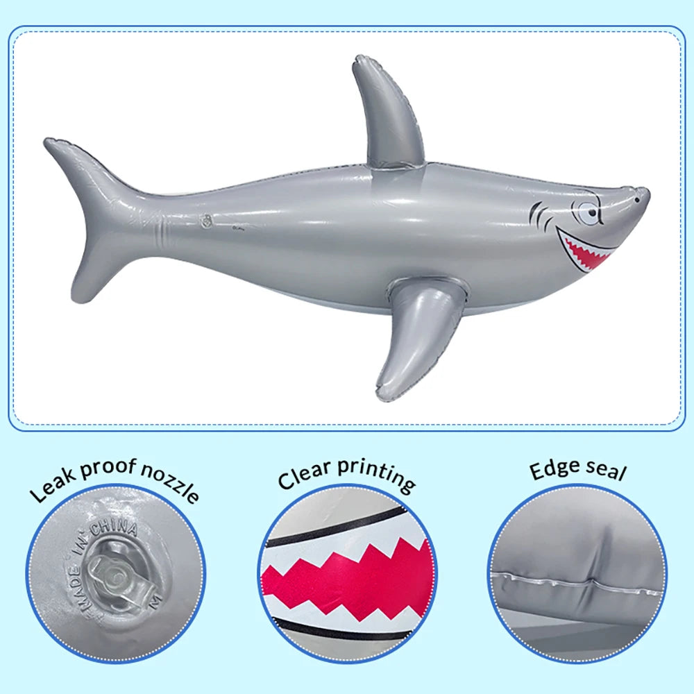 Inflatable Shark Pool Toy PVC Party Prop Model
