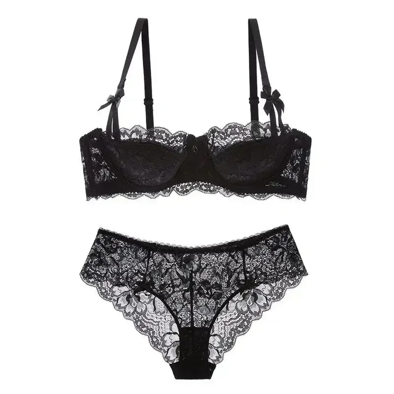 Women Lace Push Up Bra and Underwear Set