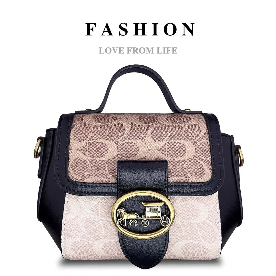 Women Minimalist Contrast Crossbody Box Bag