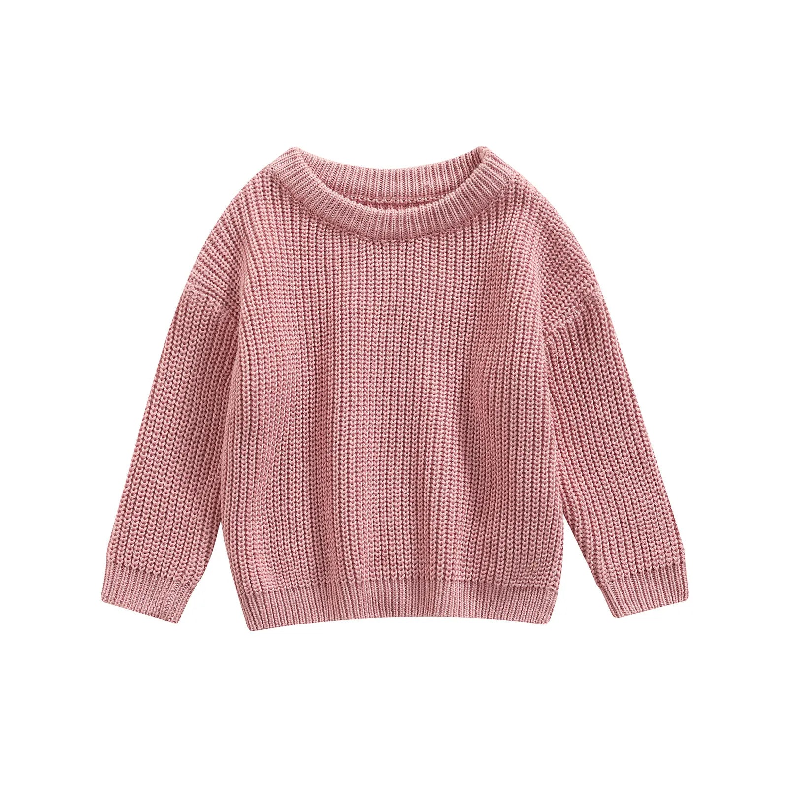 Baby Knit Sweater Long Sleeve Cotton Pullover for Newborns 0–9 Months