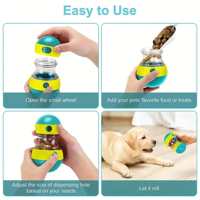 Interactive Dog Treat Dispenser Slow Feeder Toy