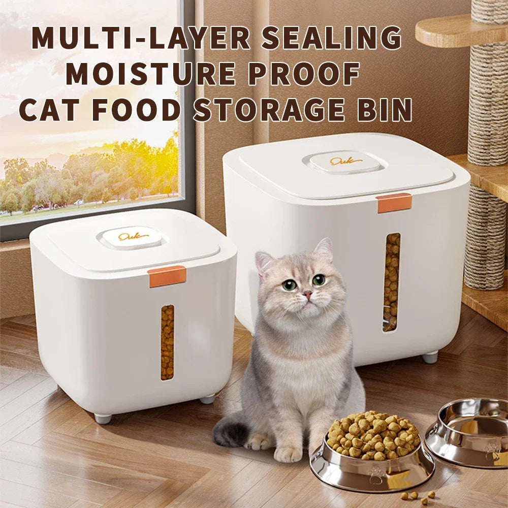 Pet Food Storage Barrel Airtight Moisture Proof Cat Dog Food Container