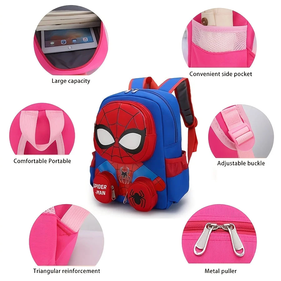 Spider Hero Foldable Backpack for Kids Large Capacity Daypack
