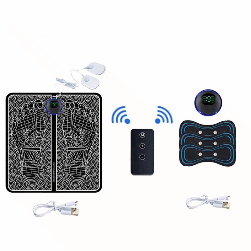 Smart Electric Neck Massager EMS Muscle Stimulator Portable Pain Relief Patch Shoulder Back Massage Device USB Rechargeable