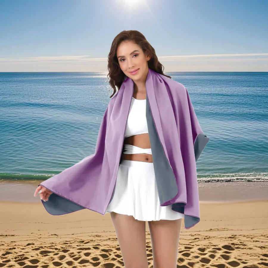 Oversized Microfiber Beach Towel Quick Dry Sand Free Soft Absorbent Towel