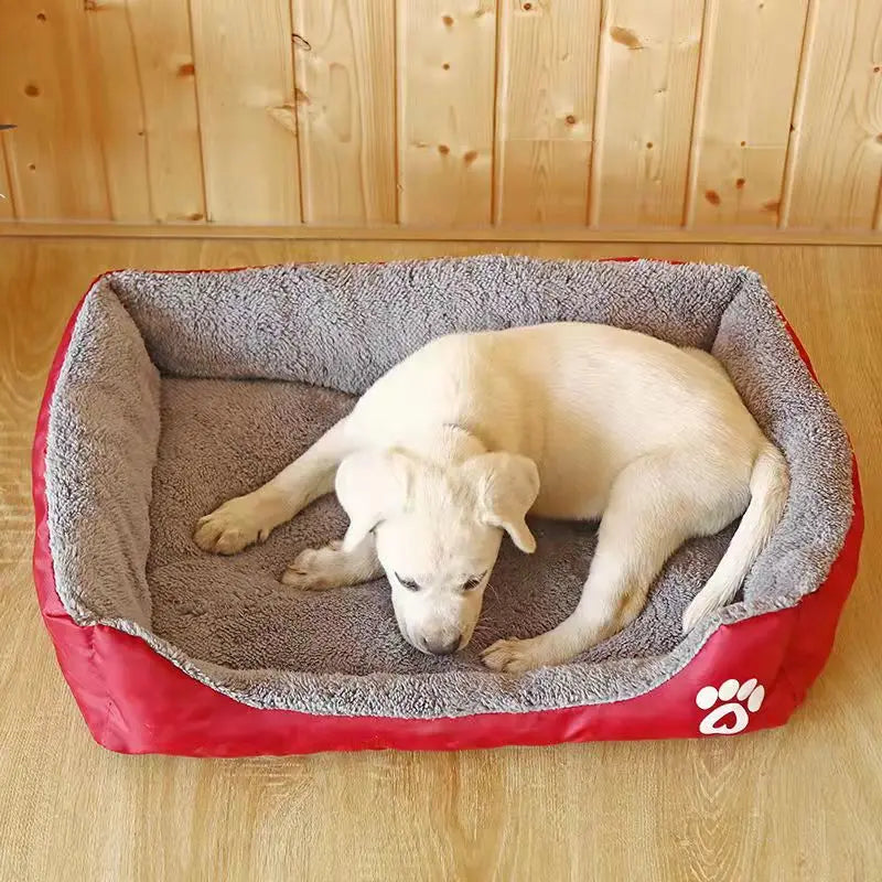 Warm Square Dog Bed for Small Medium Large Dogs and Cats