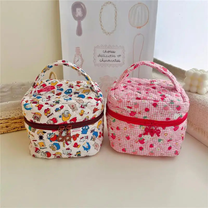 Hello Kitty Embroidered Makeup Bag Large Capacity Case