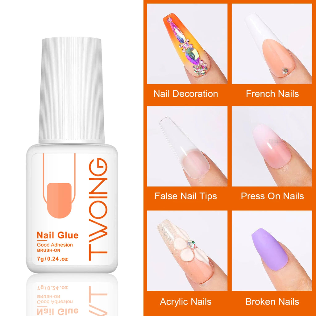 Nail Glue for Press On Nails – Strong Adhesive for Acrylic & False Nail Tips 7g
